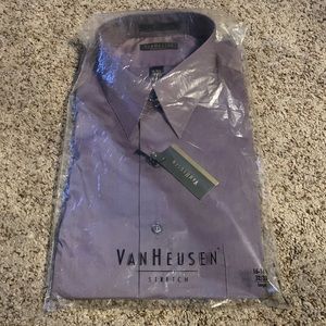 NWT Van Heusen Purple Dress Shirt, Size 16.5, 32/33